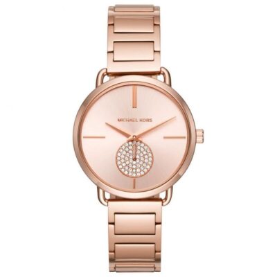 Michael Kors Ladies Portia Rose Gold Watch - MK3640